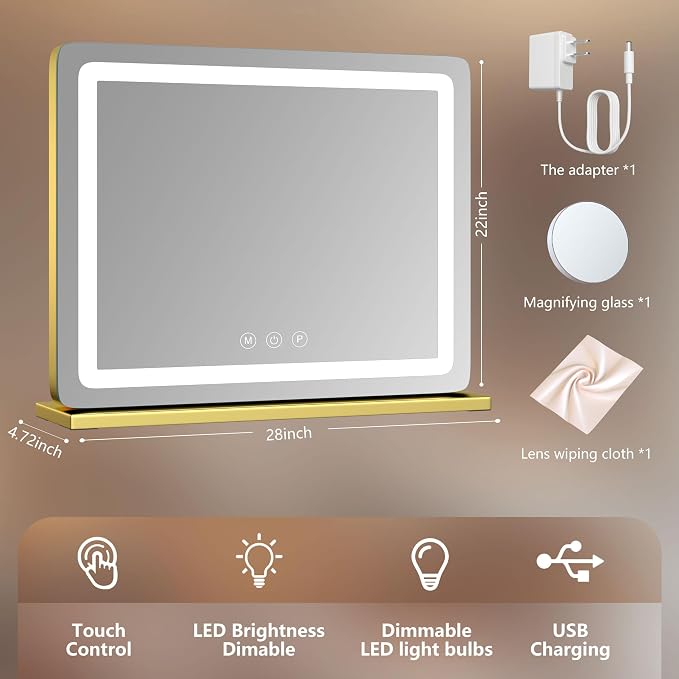 Round Gold Led