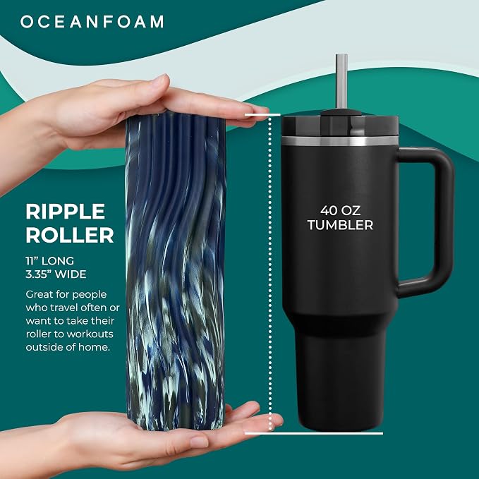 Dark Navy, Hunter & Seafoam Marbled