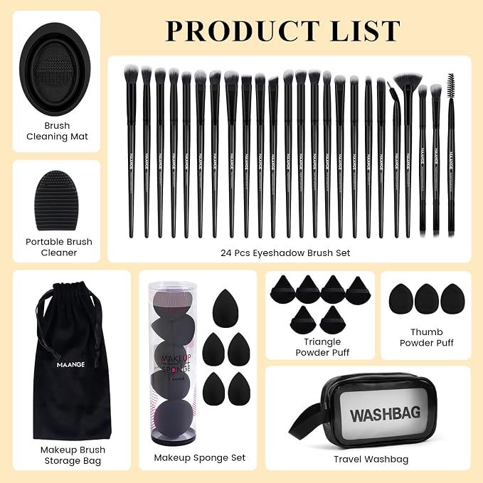 41pcs Makeup Brushes For Eye-Black