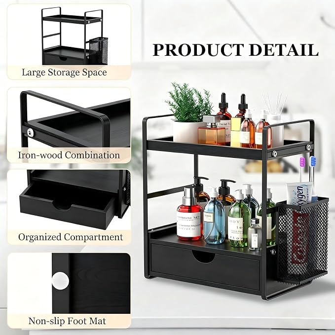 Black With Drawer