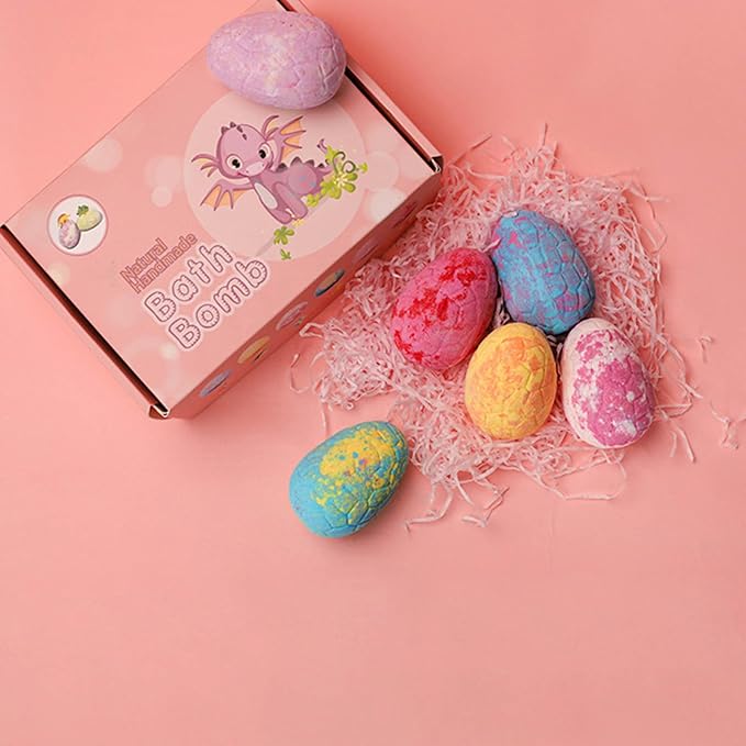 Dinosaur Egg 6pc Pink Box