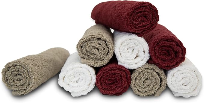 Maroon, White & Tan