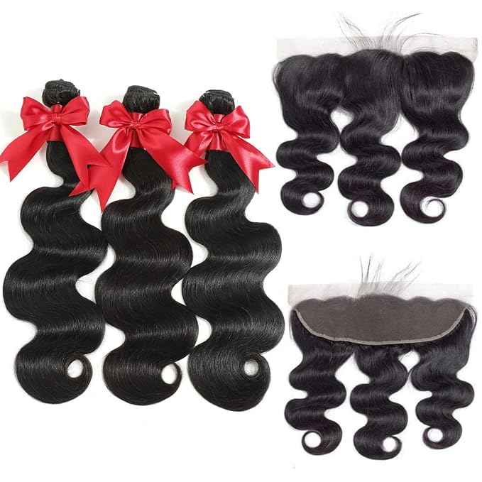 body wave bundles with 13x4 frontal