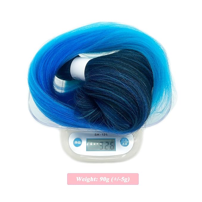 Blue Ombre Braiding Hair 3 Packs
