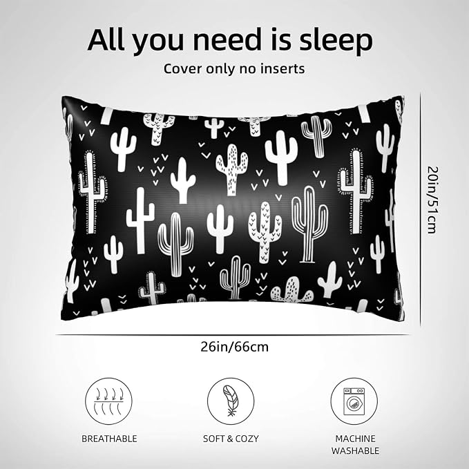 Funny Black and White Cactus