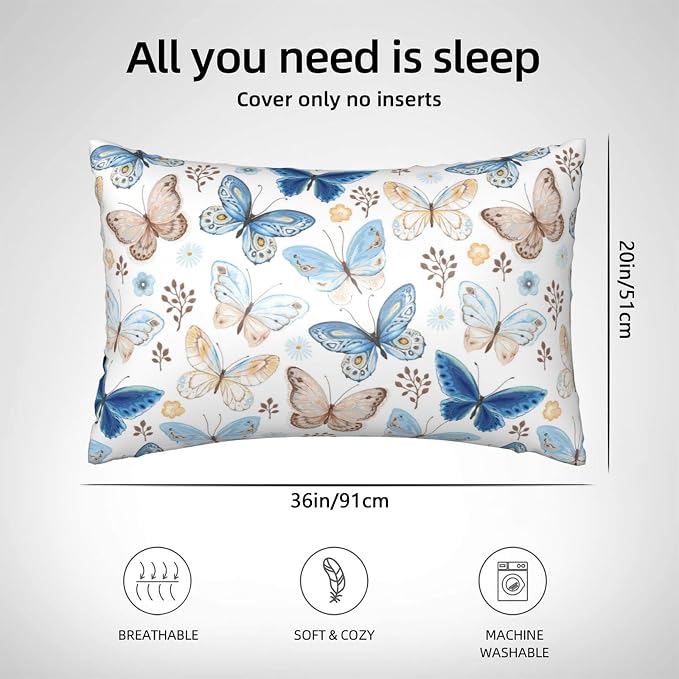 Vintage Blue Brown Butterfly