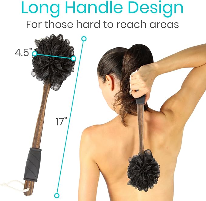 Loofah Brush Dark Wood