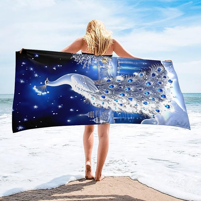 Vibrant Peacock Starry Night