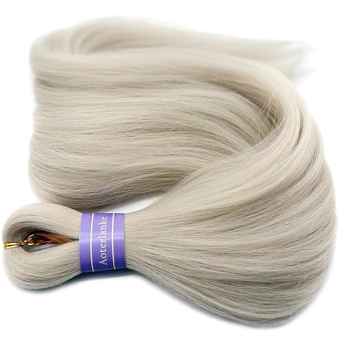 Mixed Ash Blonde Braiding Hair Pre Stretched