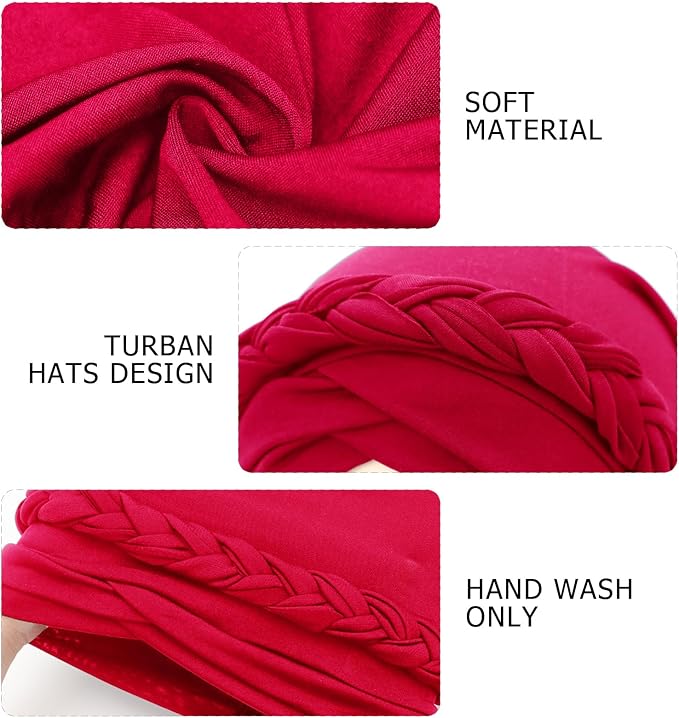 3 Pack Twisted Braid: White, Red, Black