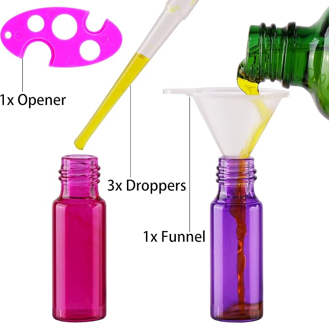 Colored Roller Bottles - 100 PACK