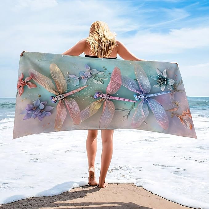 Watercolor Dragonfly and Floral