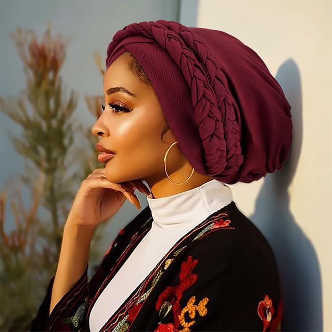 5 Pcs Double Twisted Braids: Burgundy/Black/Pale Pink/Coffee/Ginger