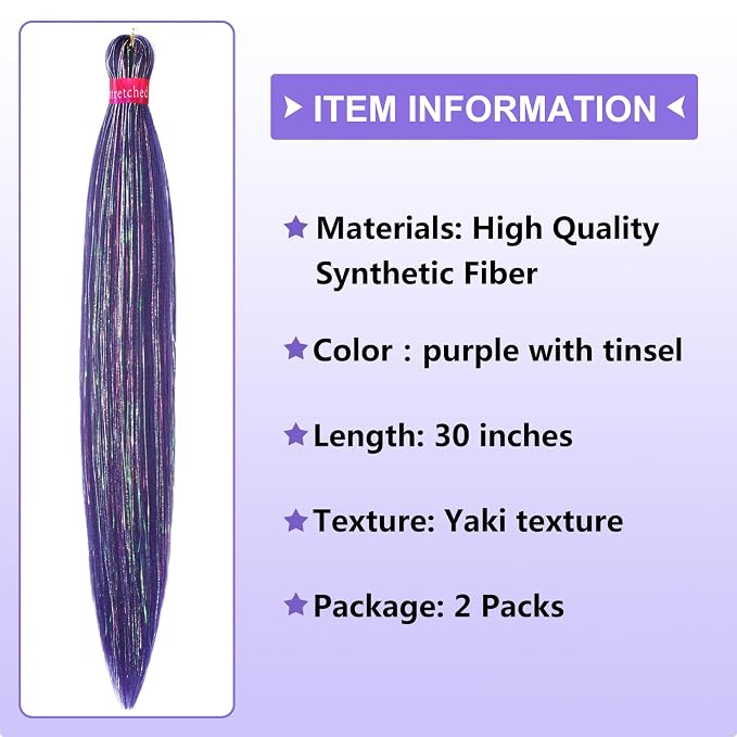 dark purple mix tinsel
