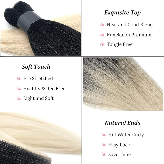 1b/613 Ombre Braiding Hair