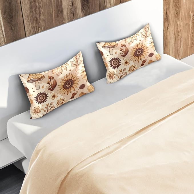 Bohemian Mushrooms Sunflower Beige