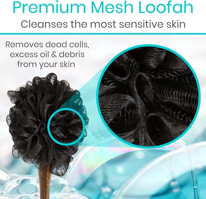 Loofah Brush Dark Wood