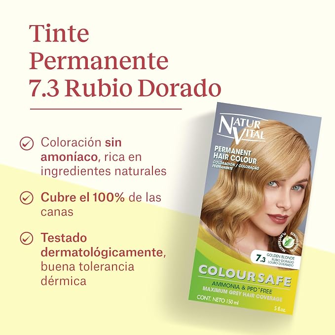 ~7.3 Golden blonde Hair