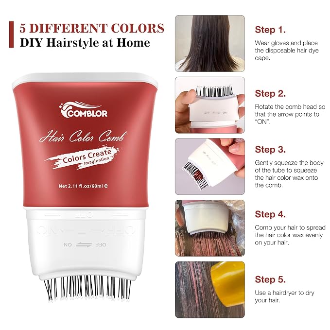 5 colors (Blue+Red+Green+Pink+Purple)