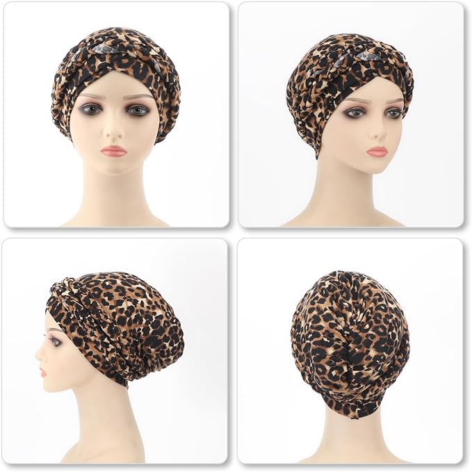 5 Pcs Double Twisted Braids: Leopard/Leopard/Python/Rain Totem/Stripes