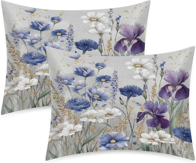 Purple White Wildflowers
