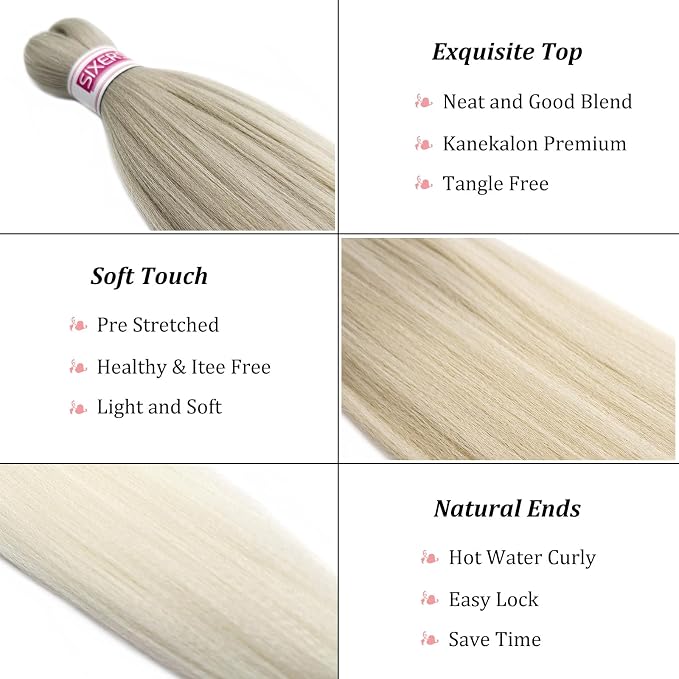 Ash Blonde Ombre Braiding Hair
