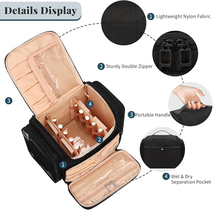 01-XL Black with Jewelry Storage