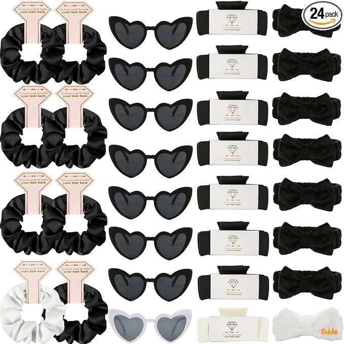 32pcs White&Black headband