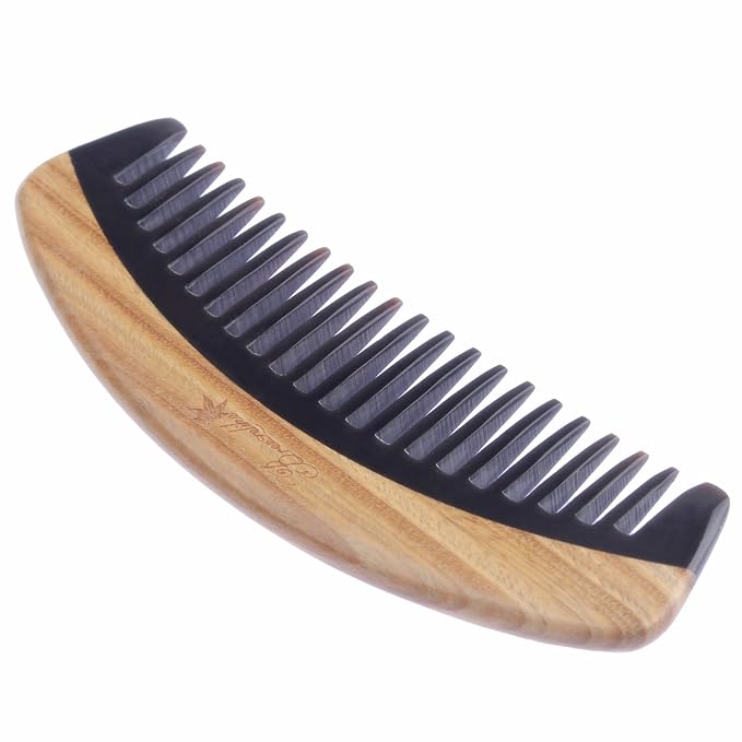 Black Buffalo Horn Wide Tooth