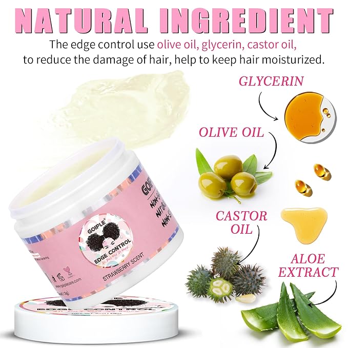 edge control & black castor oil-7pcs
