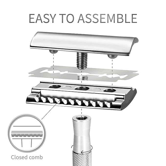Silver Razor with Stand