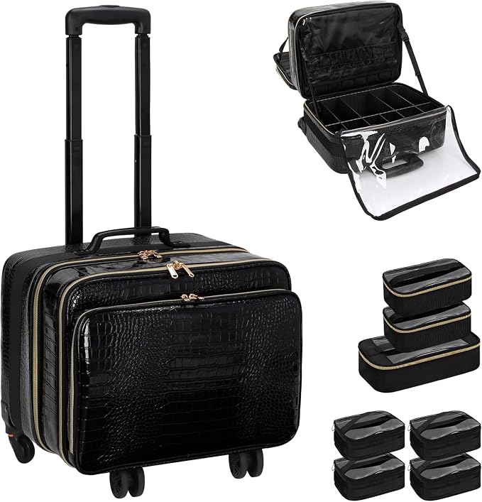 Black-with 7 Pcs Small Bags