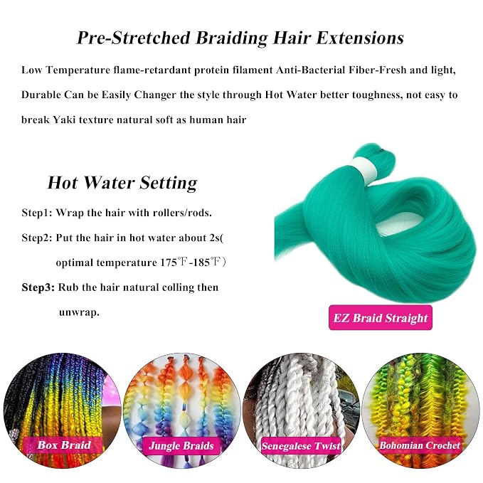 Green Mint Braiding Hair 3 Packs