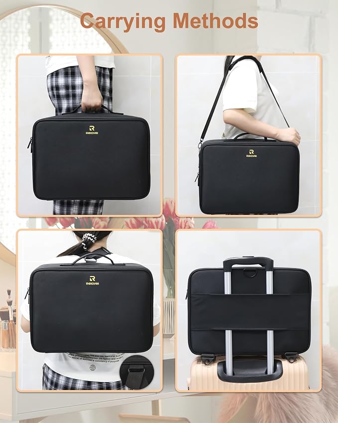 black with 3 clear bags