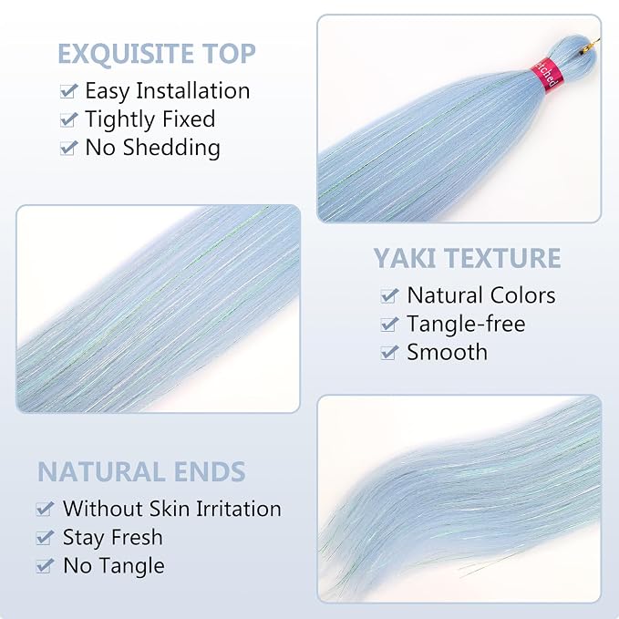 baby blue mix tinsel