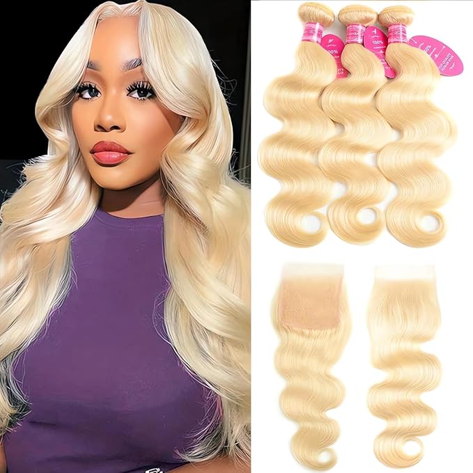 613 Body Wave Bundles with Closure