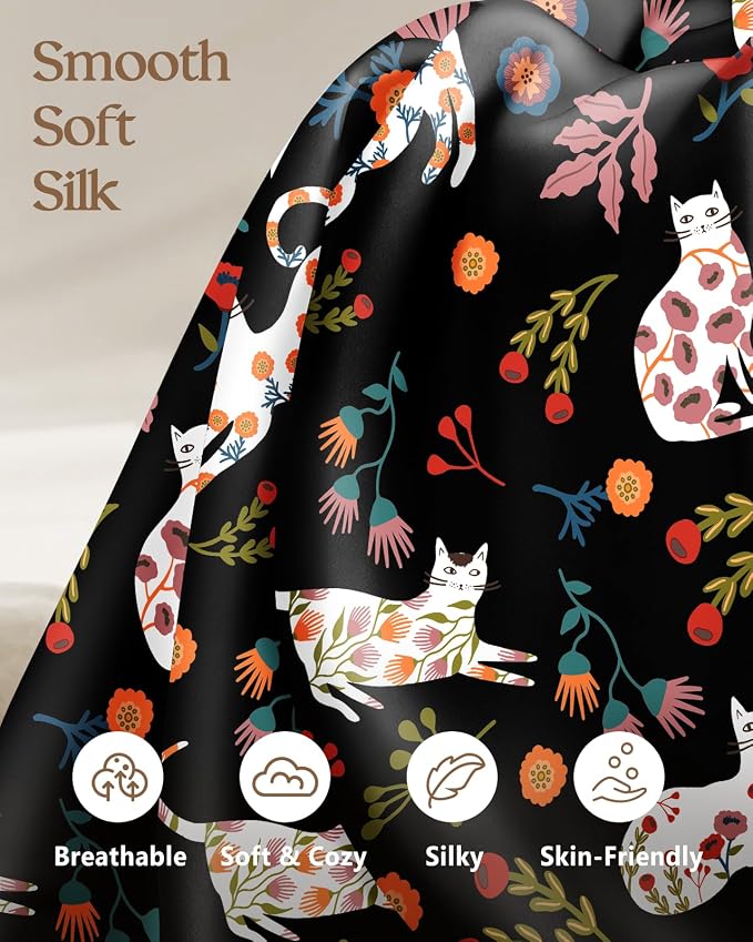 Black Flower Cats
