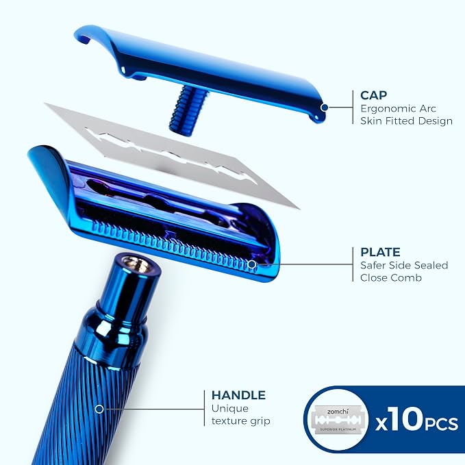Noble Blue Razor with Stand