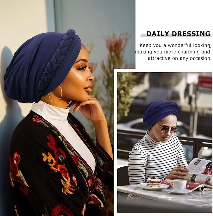 2 Pack Twisted Braid: White, Navy Blue