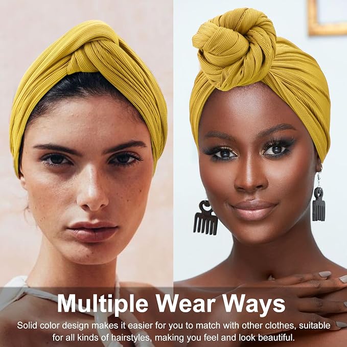 2 Pack Head Wrap: Yellow, Navy