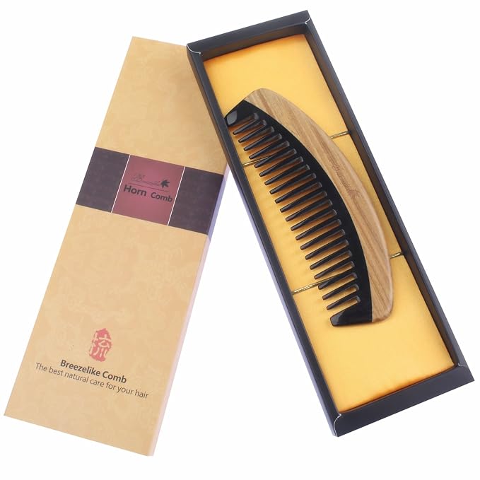 Black Buffalo Horn Wide Tooth