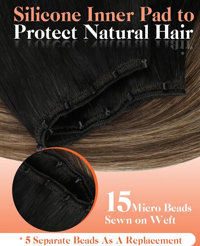 C-1B/4/27-Black Roots to Brown with Caramel Blonde