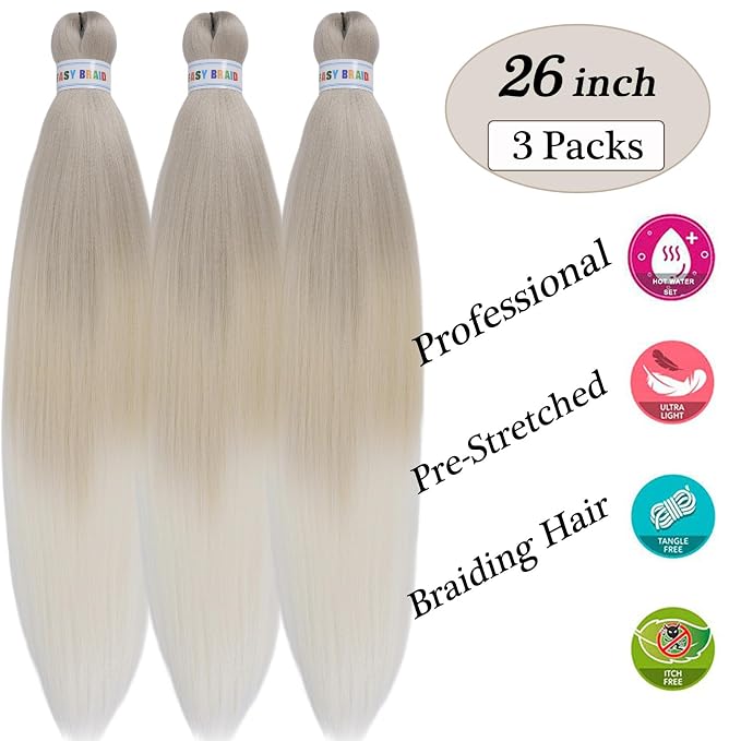 Ash Blonde Ombre Braiding Hair
