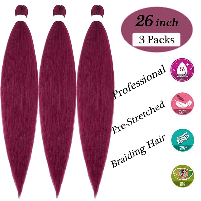 Burgundy Braiding Hair