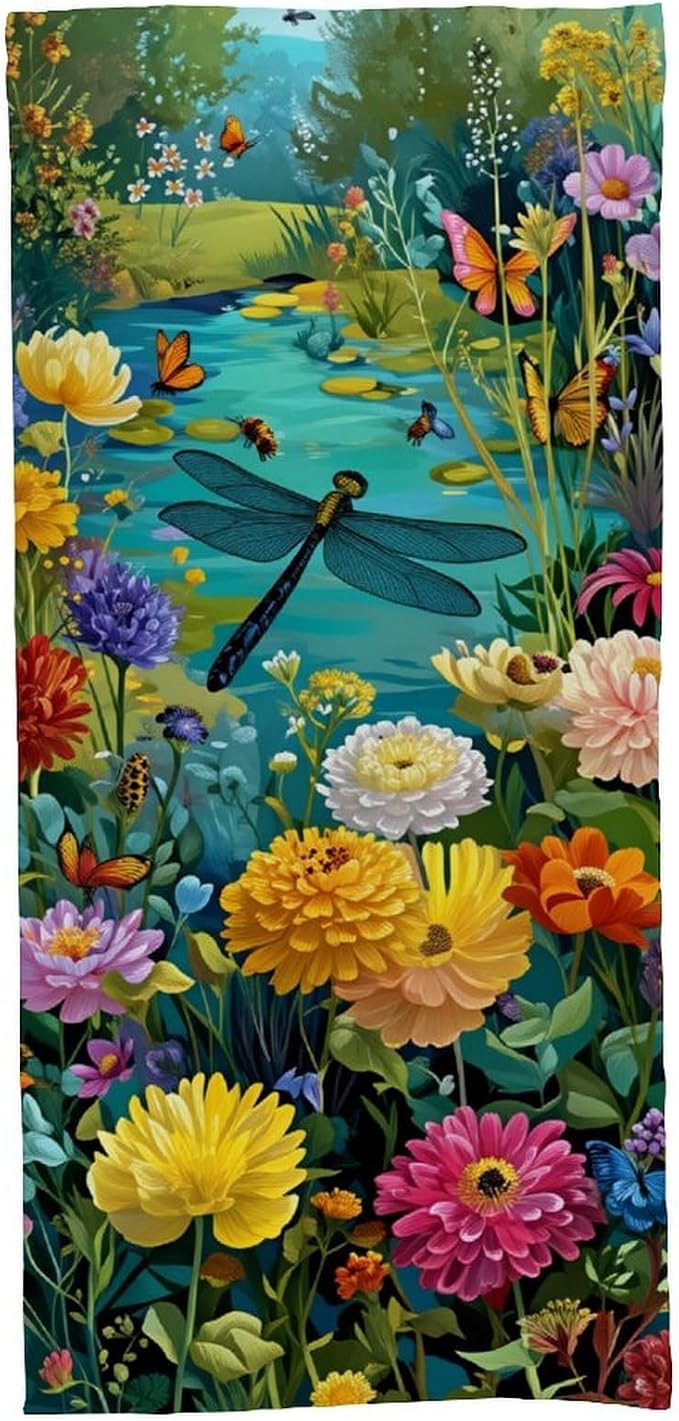Colorful Floral Dragonfly Butterfly