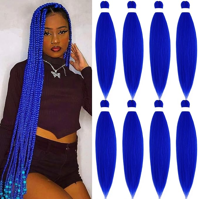 Blue Braiding Hair