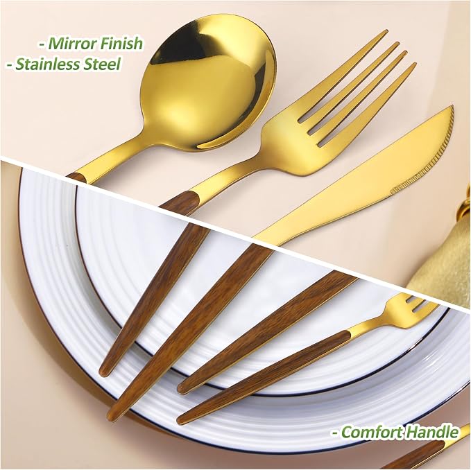 20pc/Gold-Wooden