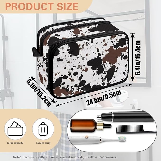 Black Brown Cow Print