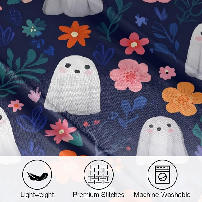 Navy Blue Flowers Ghost