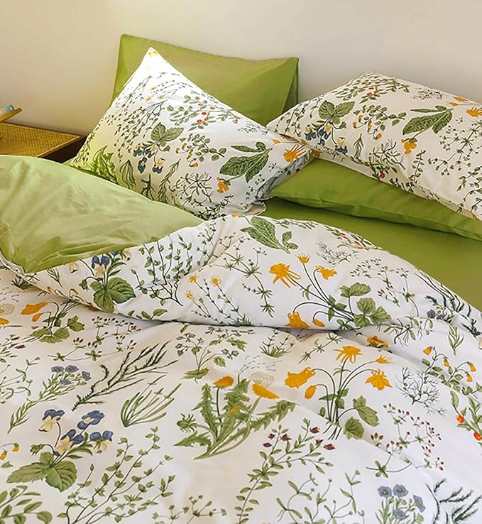 Floral White Green